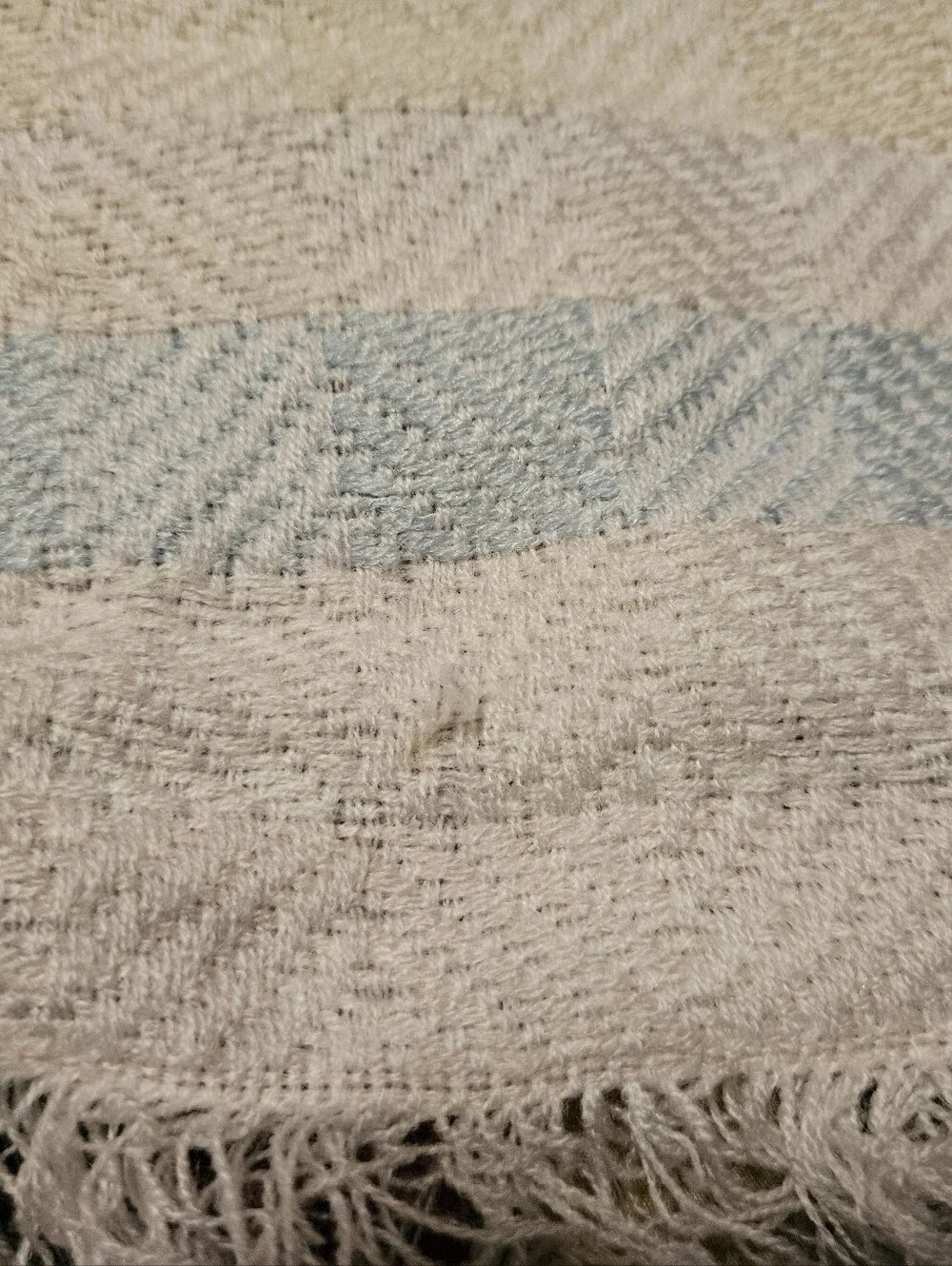 Pastel White Pink Yellow Blue Baby Blanket